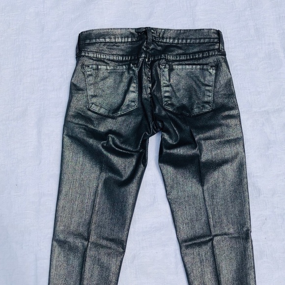 FLYING MONKEY**Pewter Silver Denim Jeans Size 26 - Picture 7 of 8